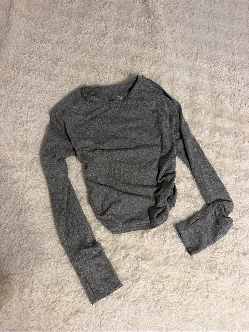 AERIE OFFLINE Long-Sleeve Ribbed Crew Neck Top